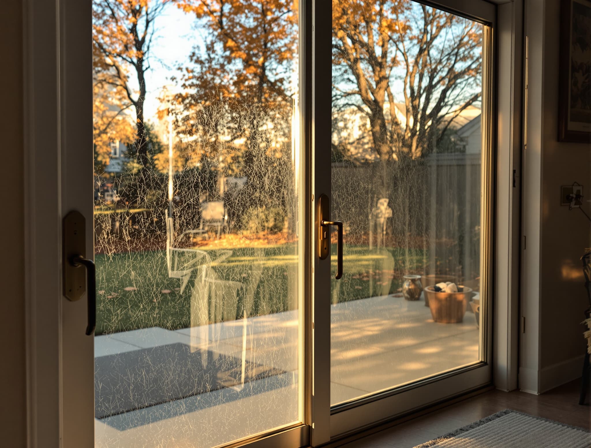 Bay Shore colonial with old sliding patio door