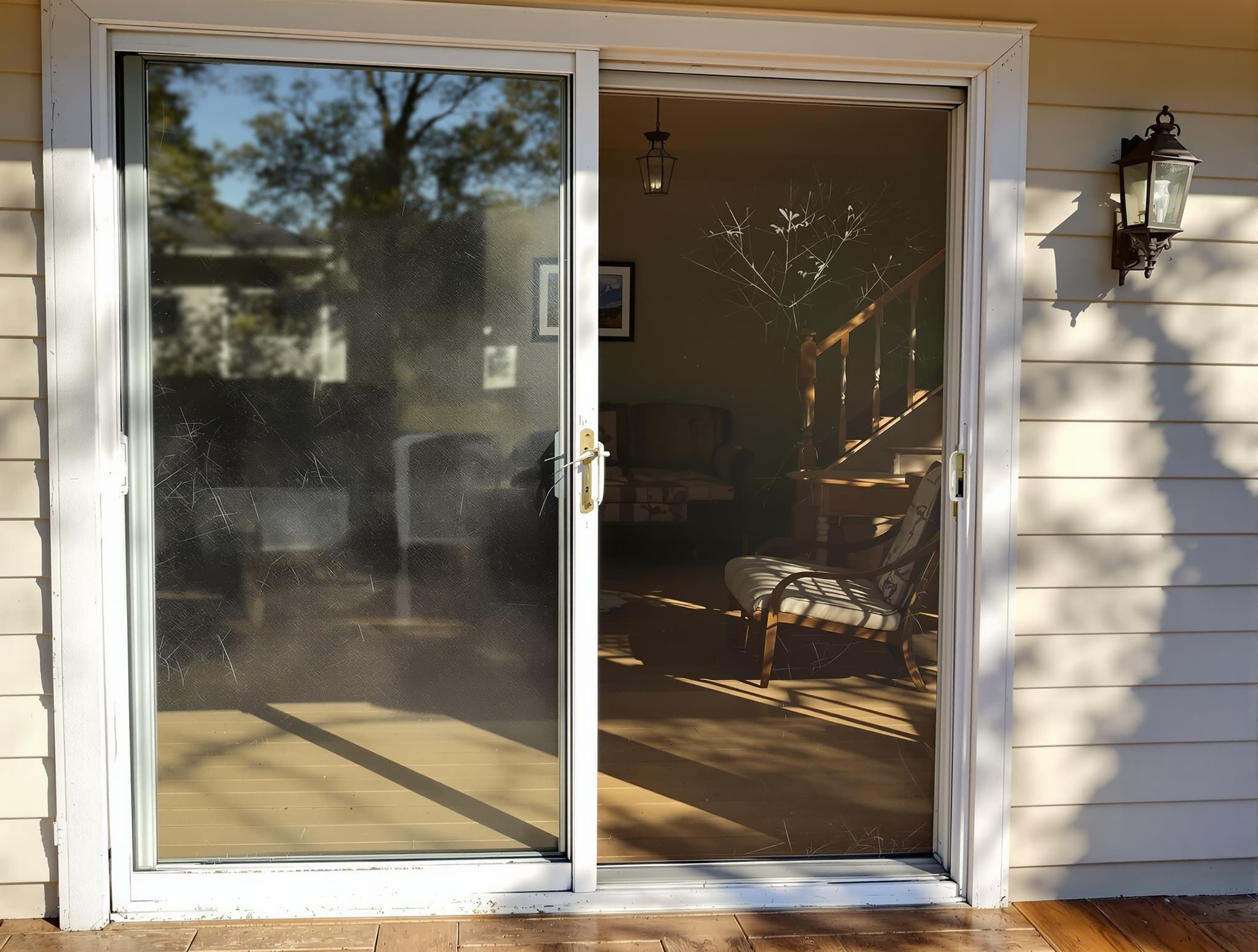 Andersen Patio Slider in Smithtown - before