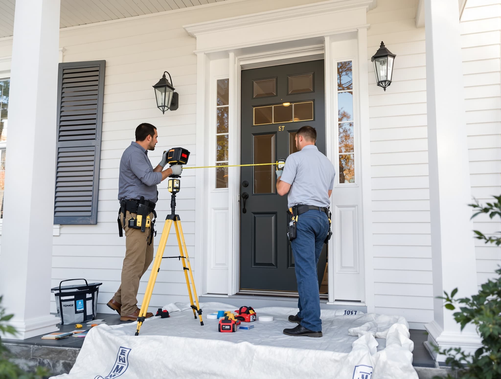Measuring a home before door install